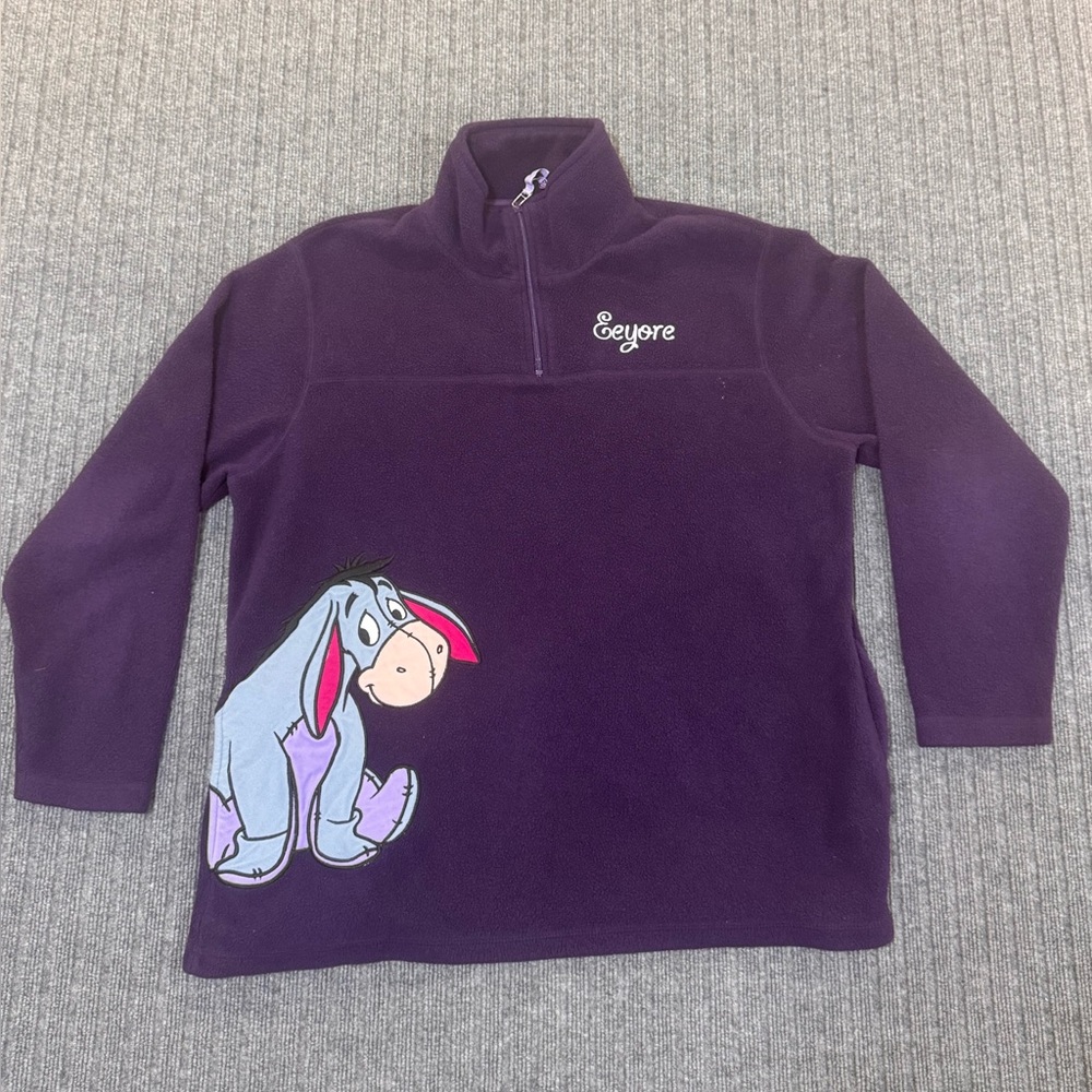 Vintage Disney Eeyore 1/4 Zip Fleece XL‎